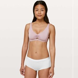 Lululemon Simply Gathered Bralette Smoky Blush purple size large